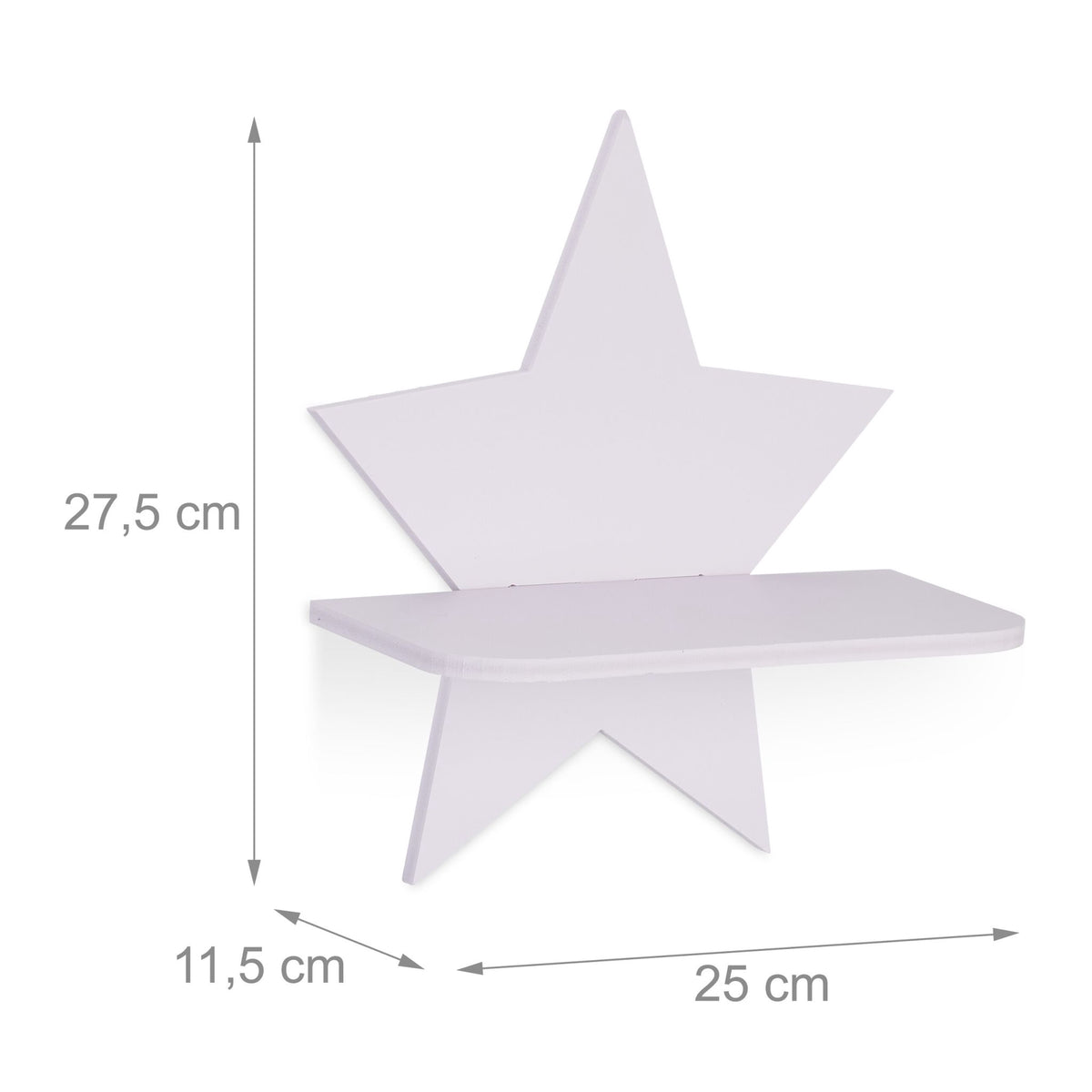 Wall shelf with stars for the children's room