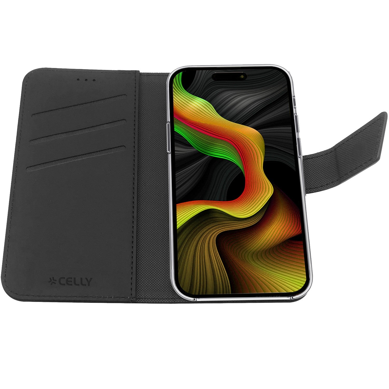 Wally Wallet Case iPhone 15 Pro Max Black