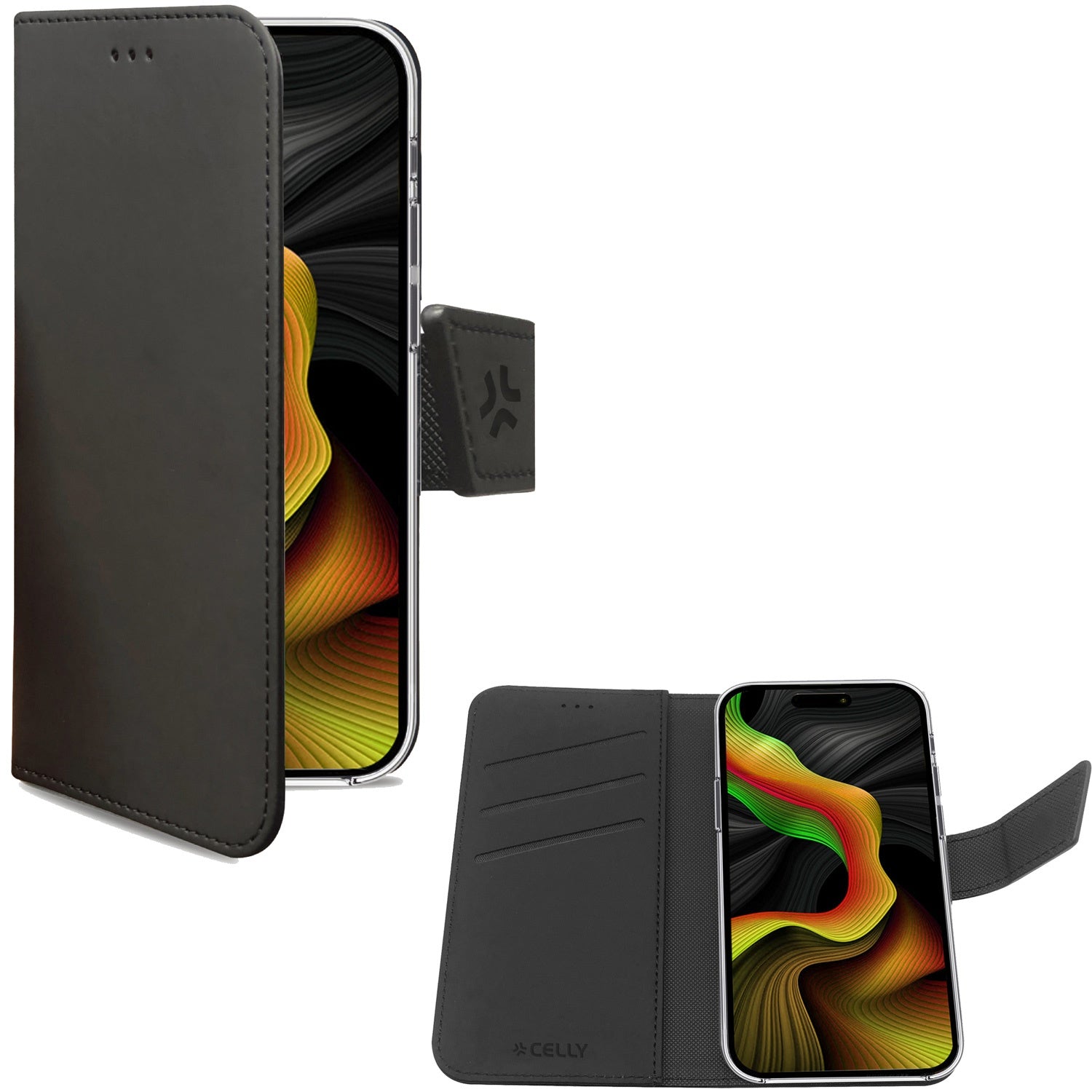 Wally Wallet Case iPhone 15 Pro Max Black