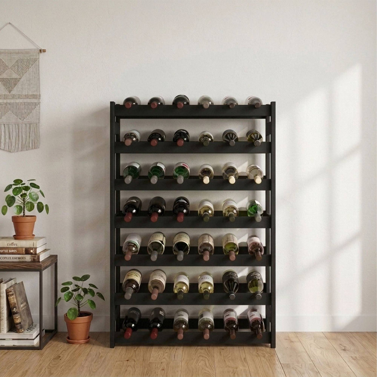 Walnut Wine Bottle Holder – Horizontal Rack, 1 Bottle