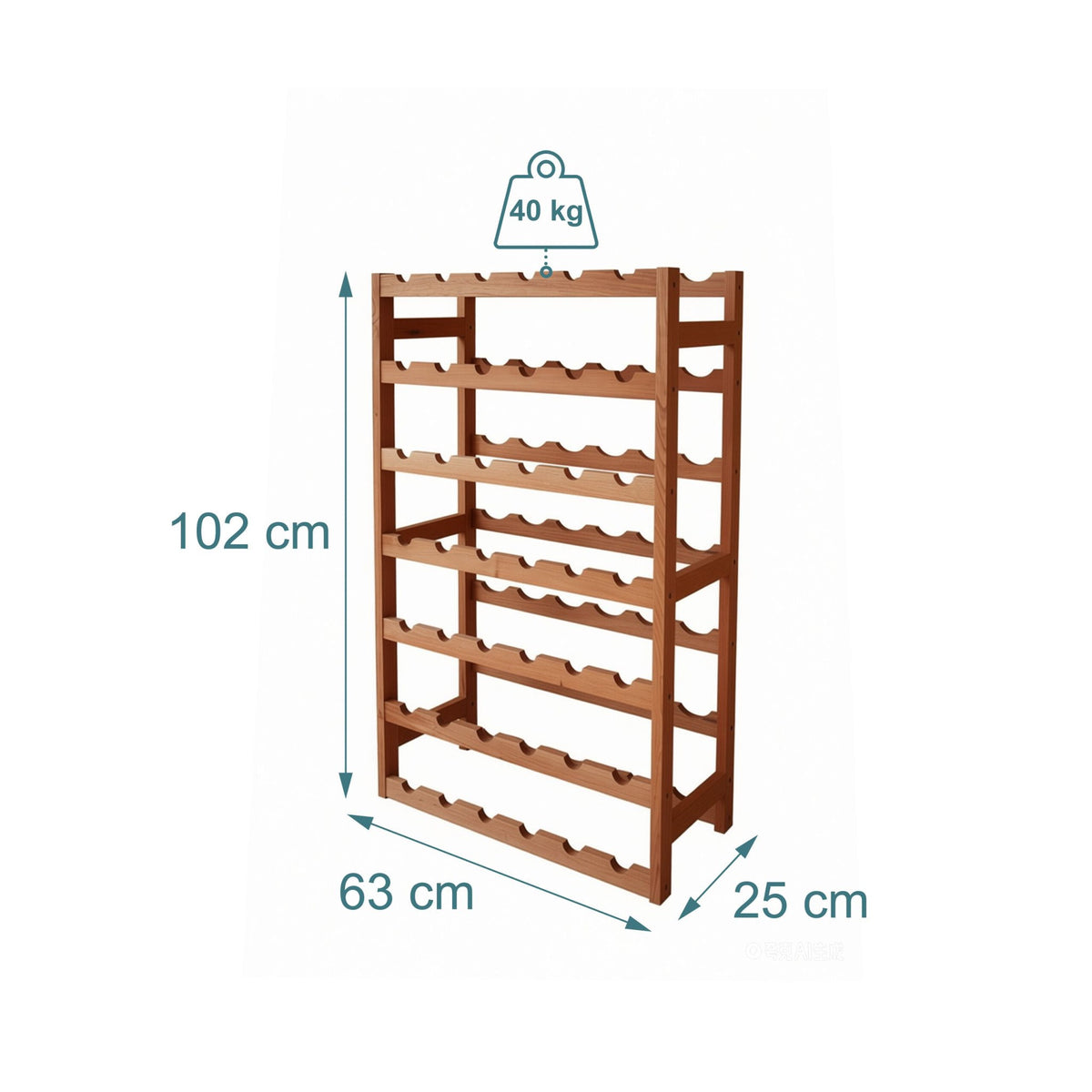 Walnut Wine Rack – Horizontal Bottle Holder for Wine