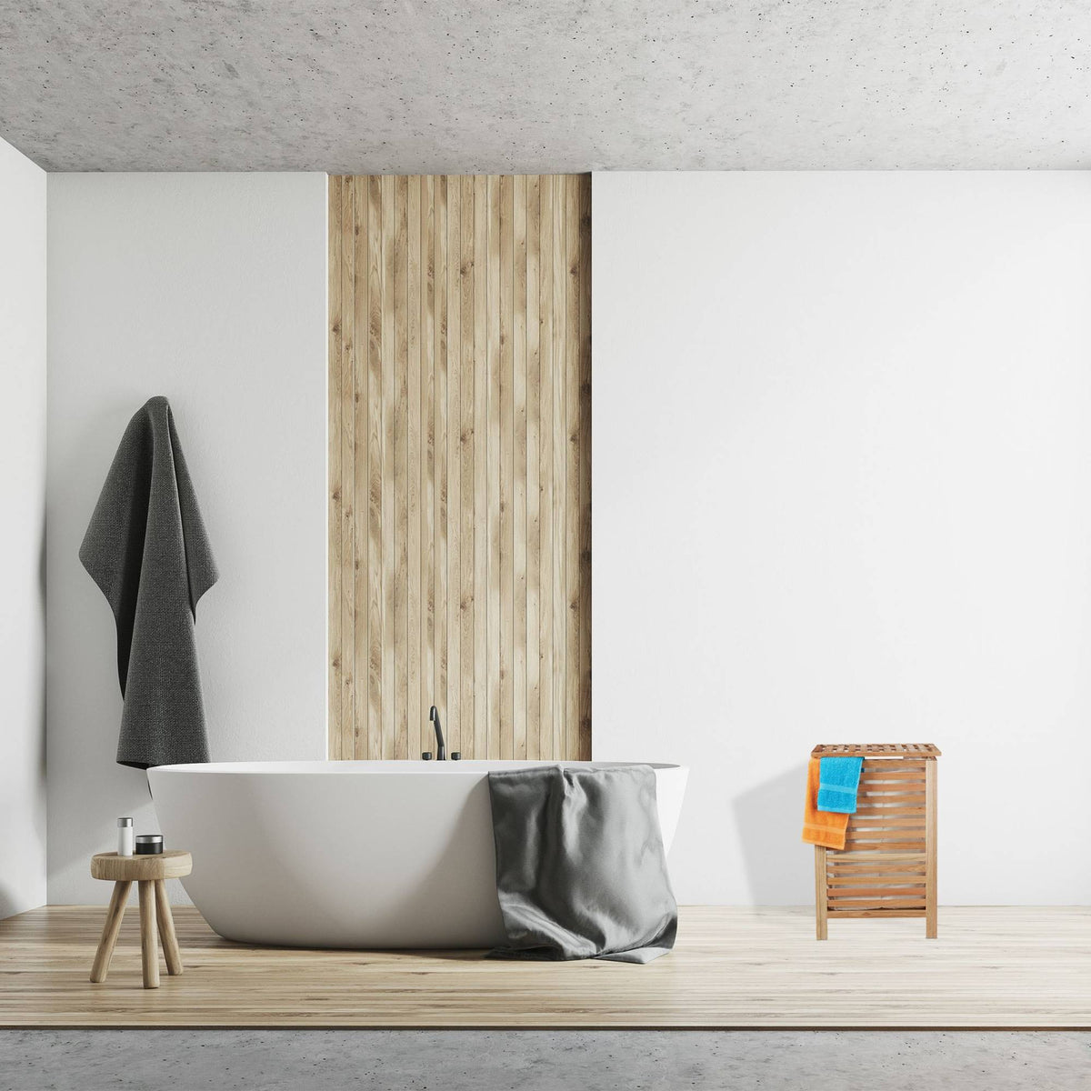 Walnut Wood Washing Basket