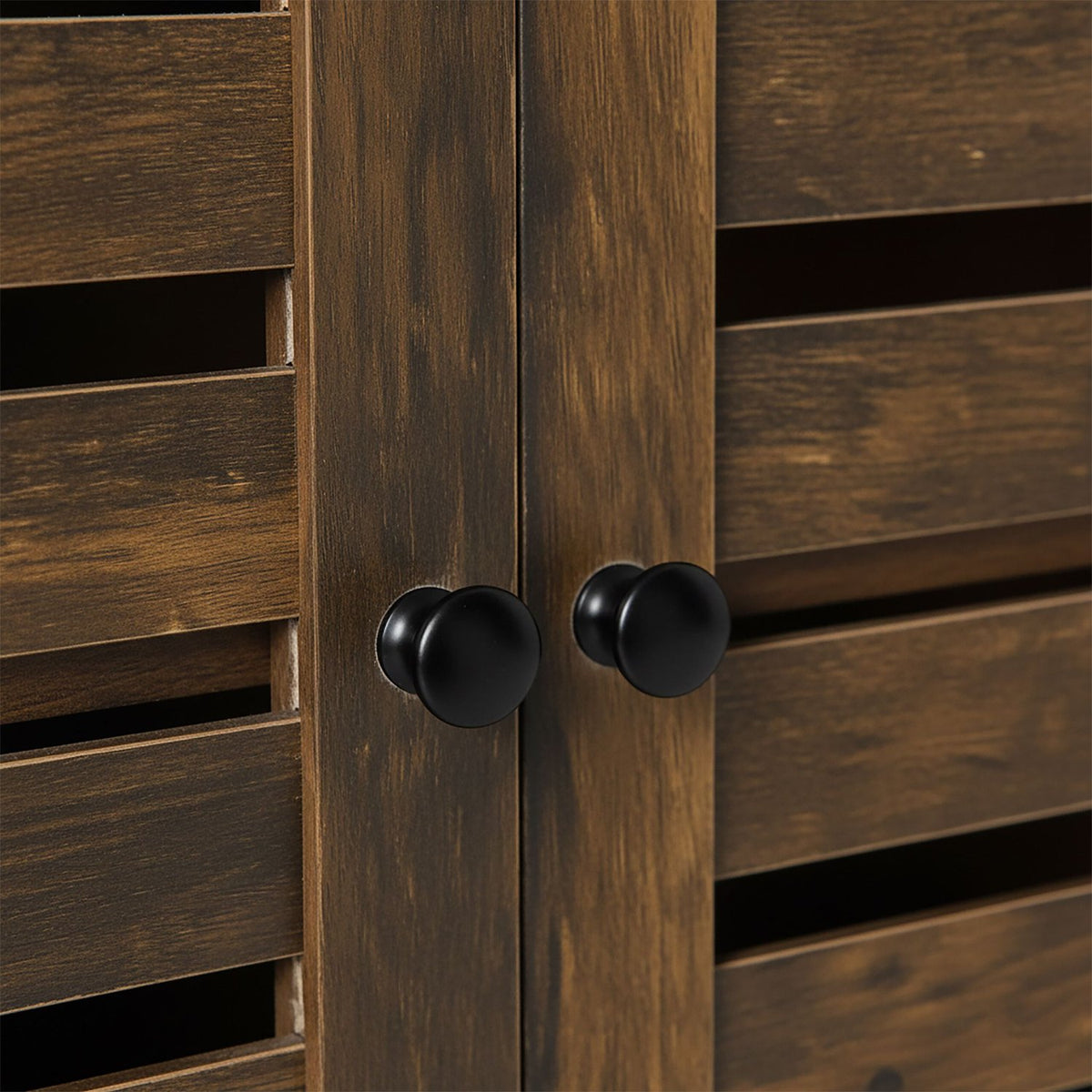 Washbasin Cabinet with Slatted Doors – Under-Sink Storage
