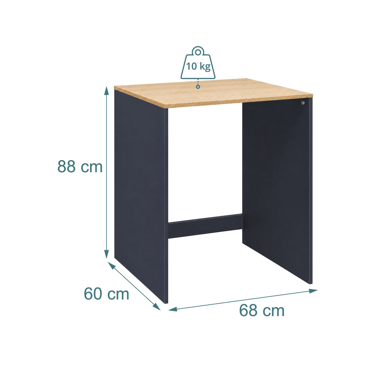 Washer Cabinet, Anthracite, Engineered Wood, 88x68x60 cm