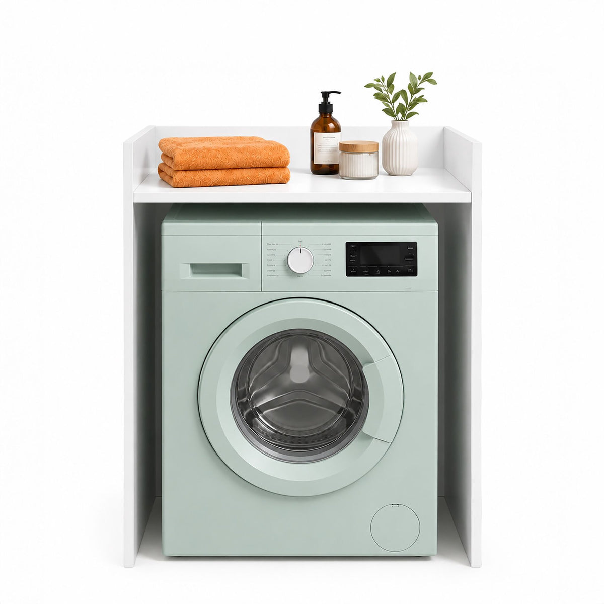 Washing Machine Over-Cabinet, Engineered Wood, White