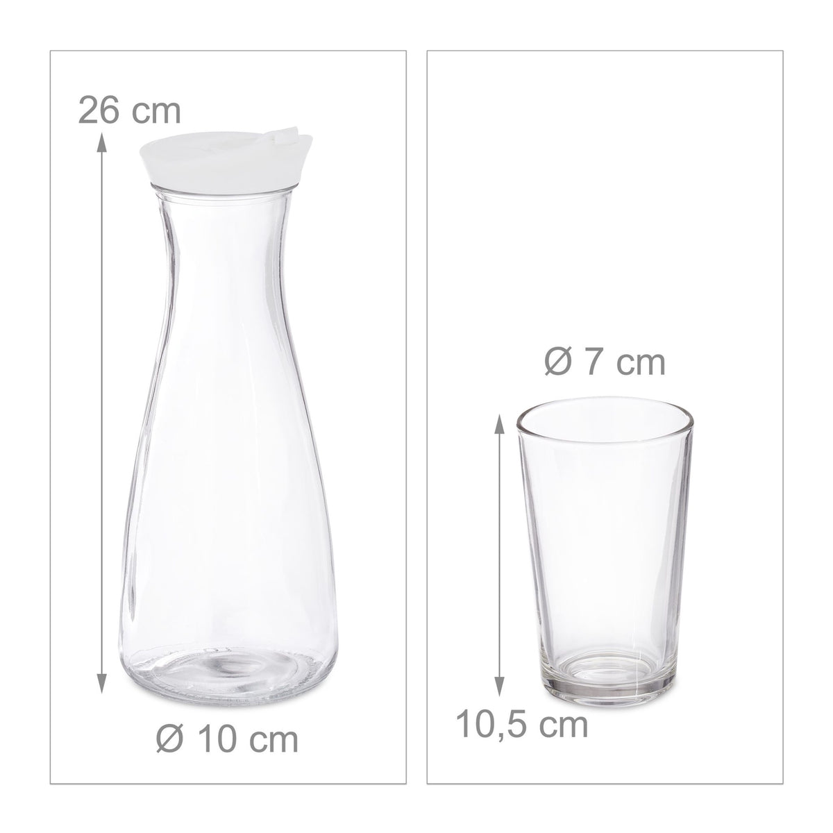 Water Carafe with Glass Set