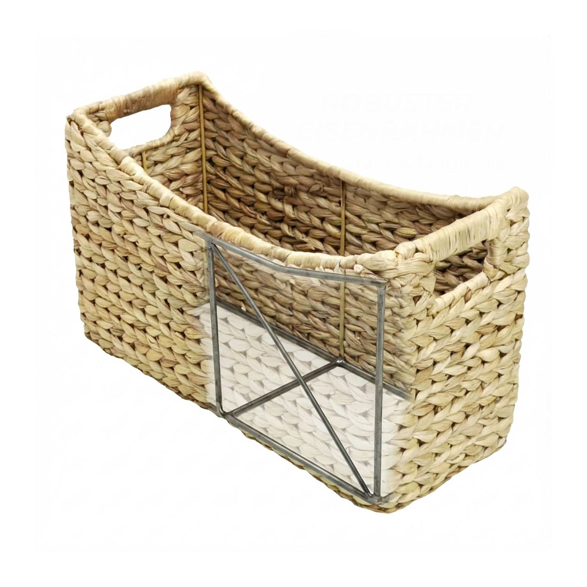 Water Hyacinth Magazine Holder with Handles