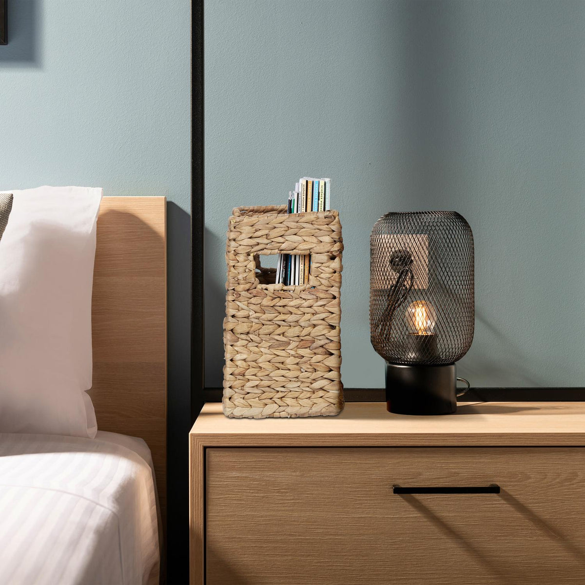 Water Hyacinth Magazine Rack – Storage Basket for Documents