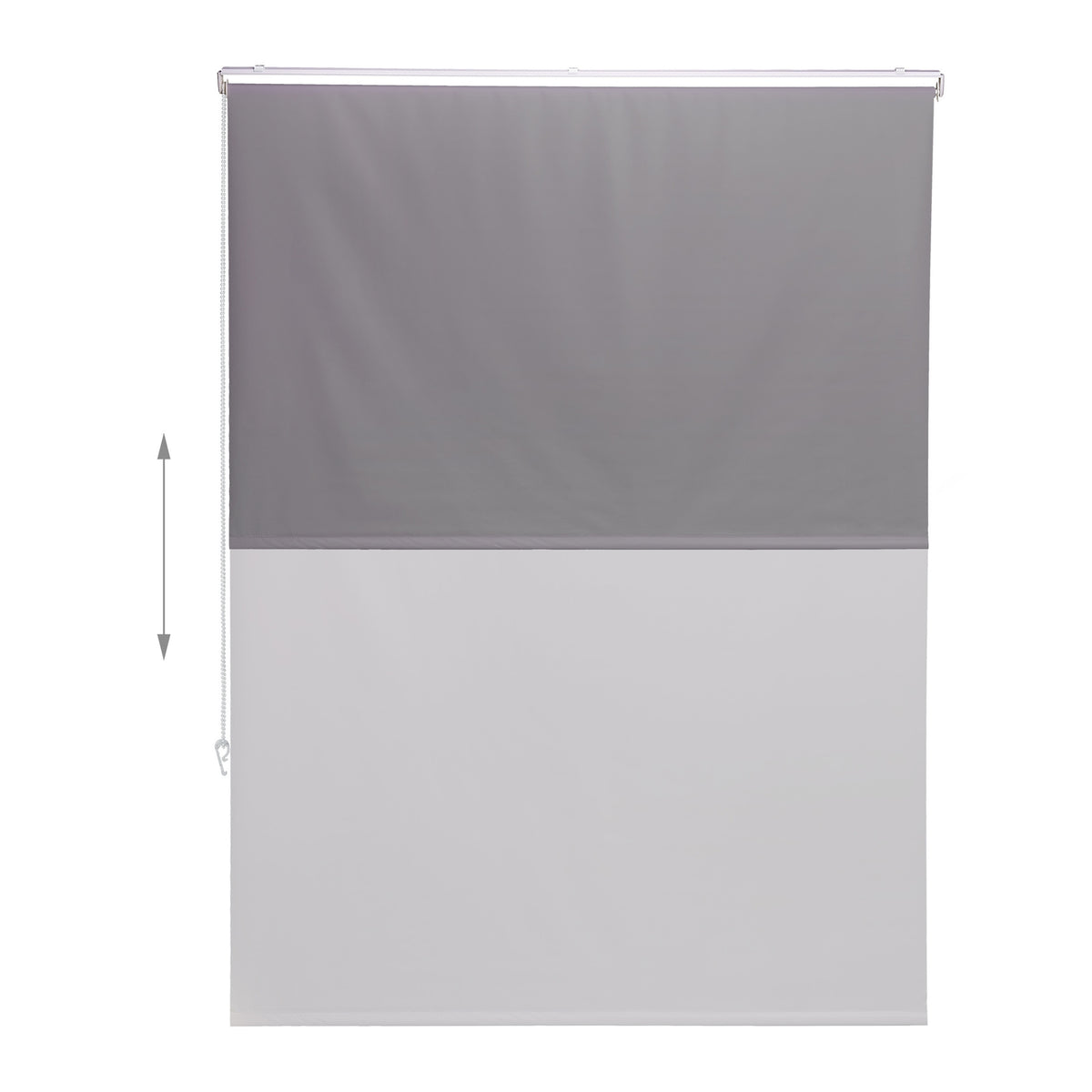 Water-Repellent Bathroom Roller Blind, Grey, Space-Saving