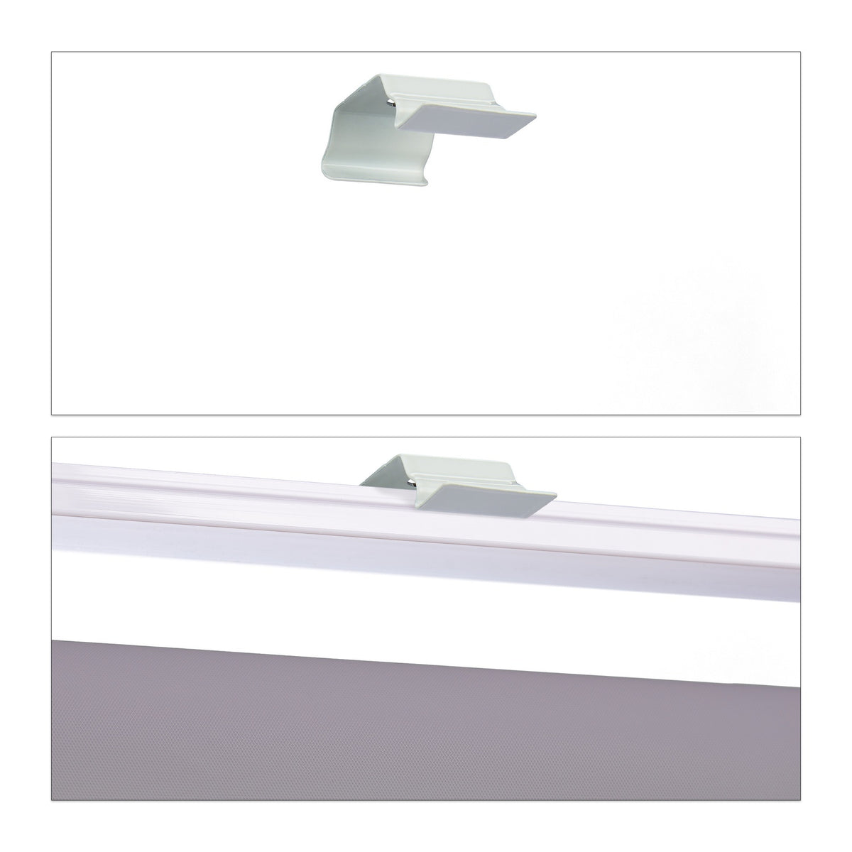 Water-Repellent Bathroom Roller Blind, Grey, Space-Saving