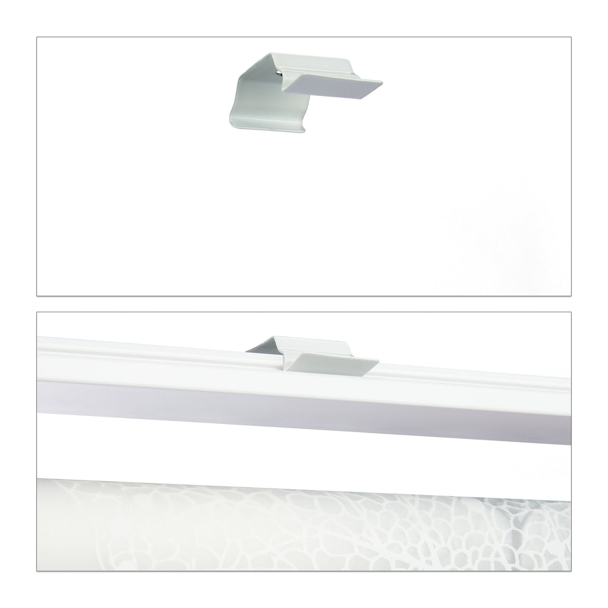 Water-Repellent Grey Leaf Roller Blind for Bathroom