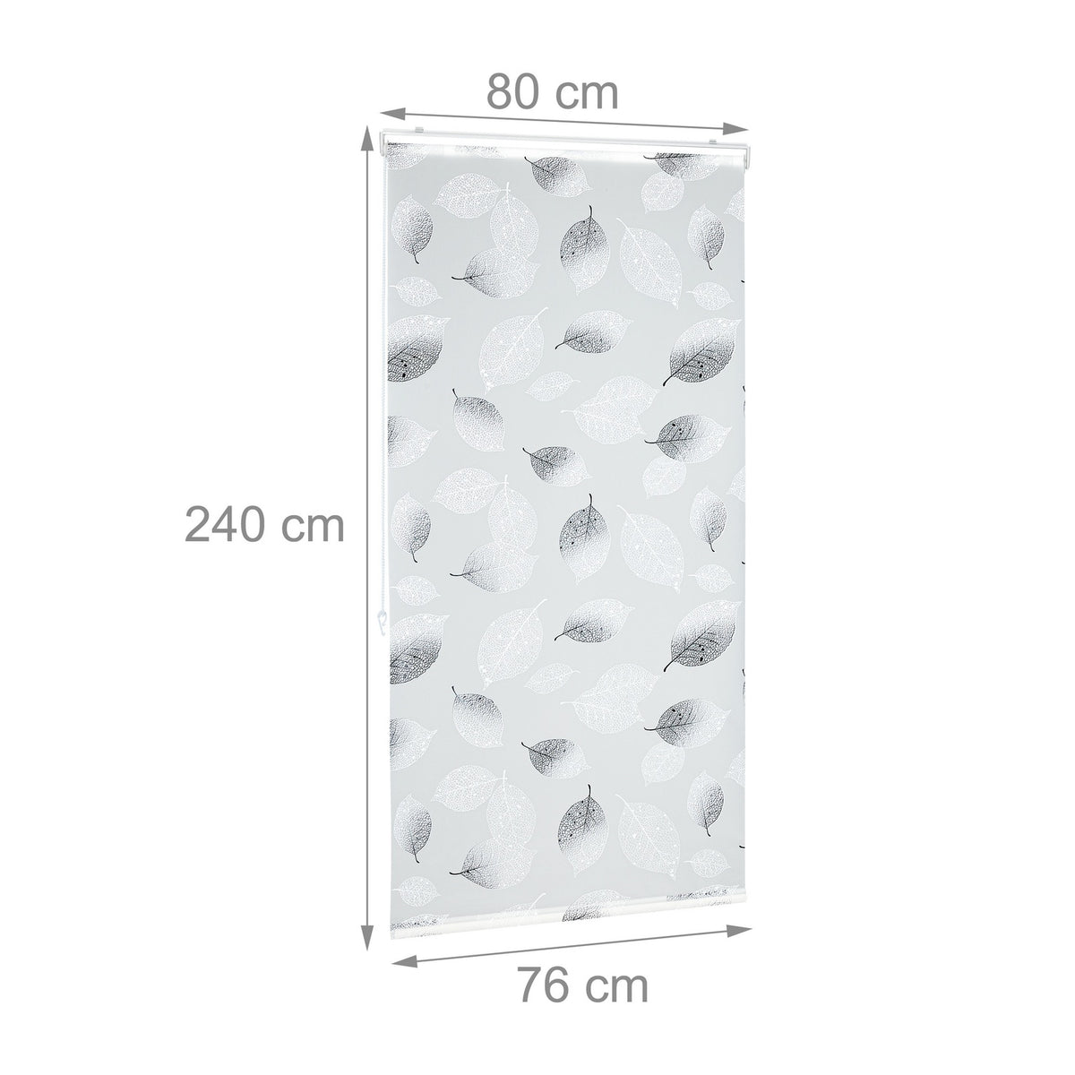 Water-Repellent Leaf Pattern Roller Blind for Bathroom