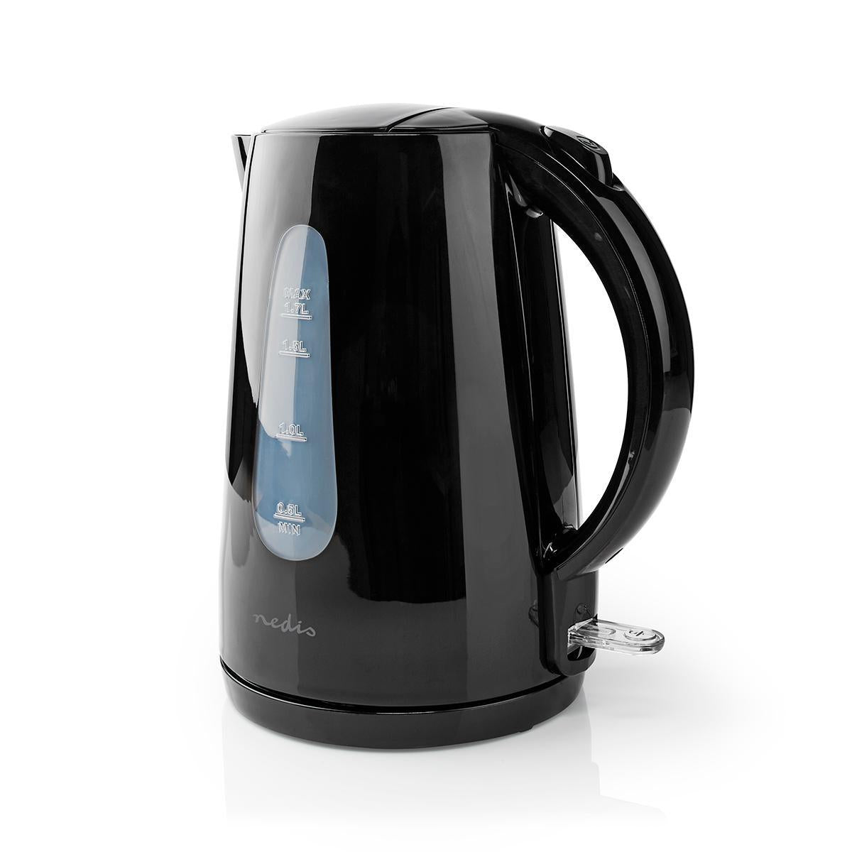 Water boiler | 1.7 l | Plastic | Black | Rotatable 360 degrees | Concealed heating element | Strix® Control | Boil-dry function