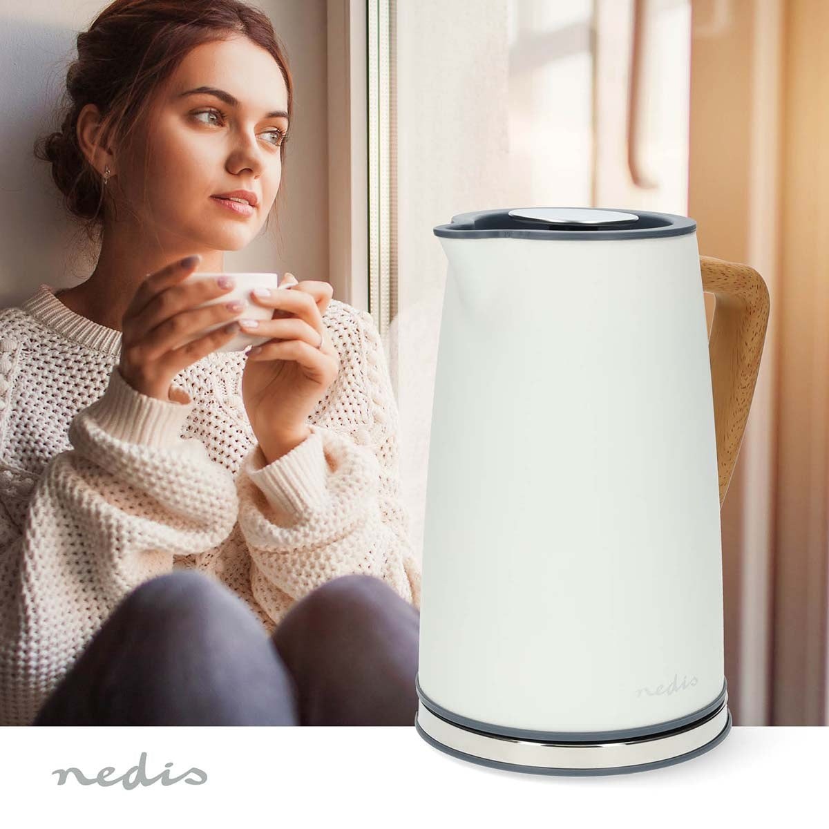 Water boiler | 1.7 l | Soft-Touch | White | Rotatable 360 degrees | Concealed heating element | Strix® Control | Boil-dry function