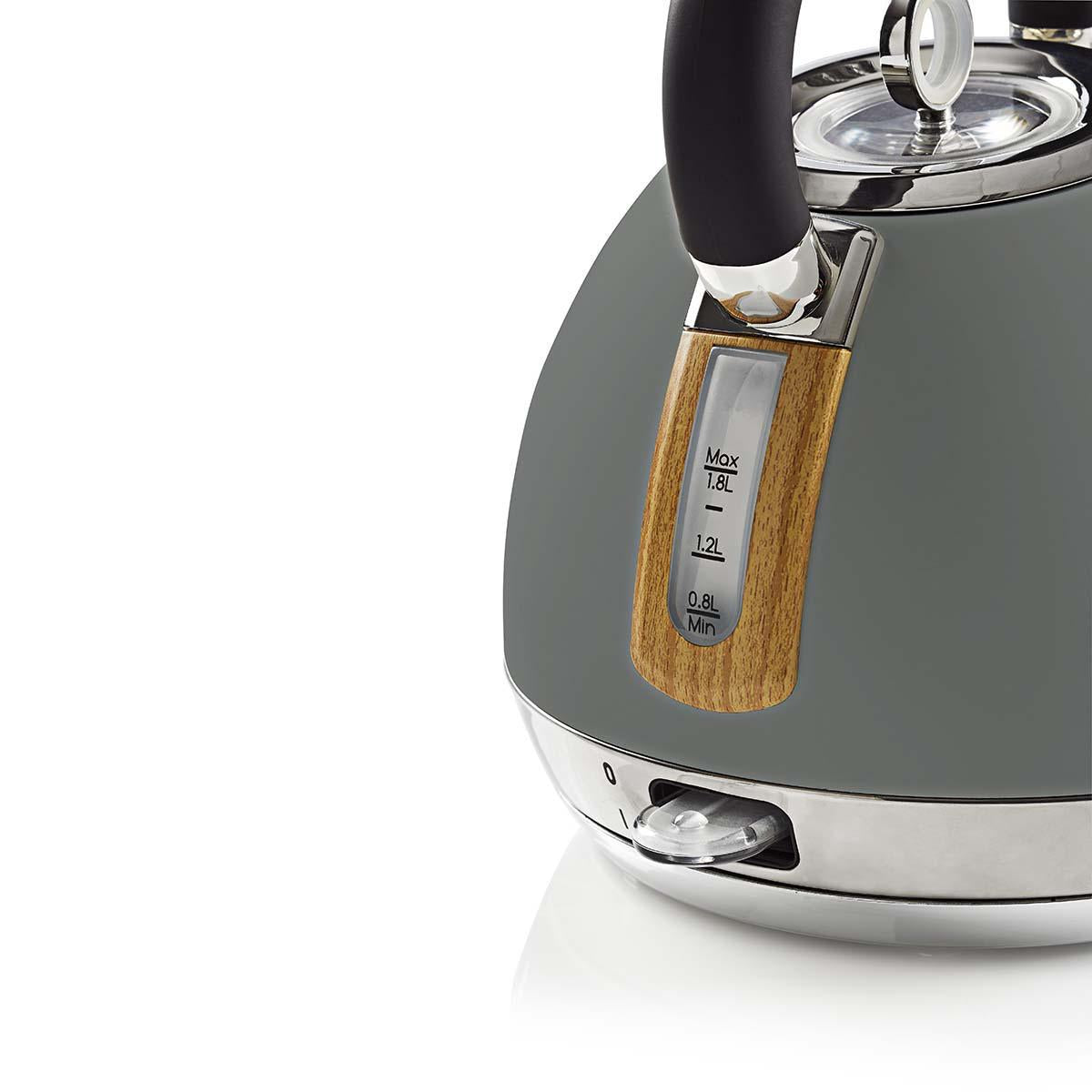 Water boiler | 1.8 l | Soft-Touch | Gray | Rotatable 360 degrees | Concealed heating element | Strix® Control | Boil-dry function