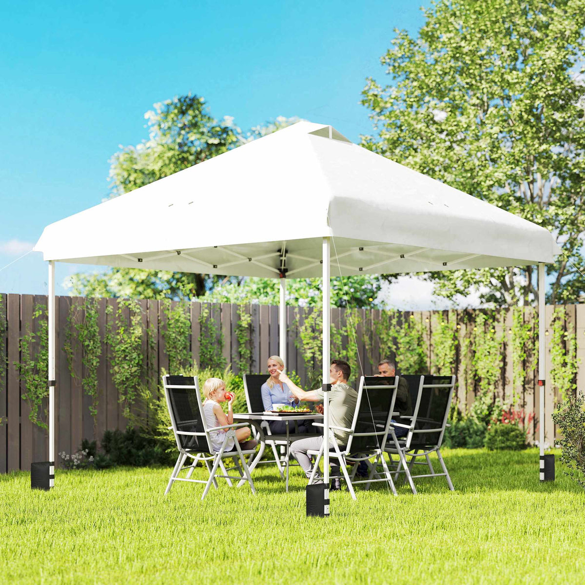 Waterproof 3x3m Pop-Up Gazebo, UV 50+ with Sandbags