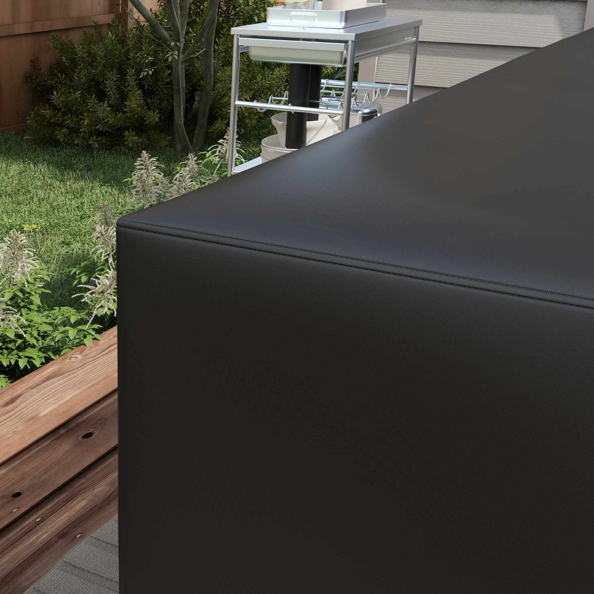 Waterproof L-Shaped Sofa Cover, 250x250x79 cm, Black