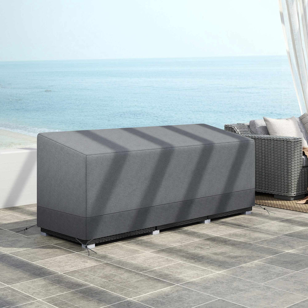 Waterproof Outdoor Furniture Cover, 600D Oxford, 190.5x72x76cm