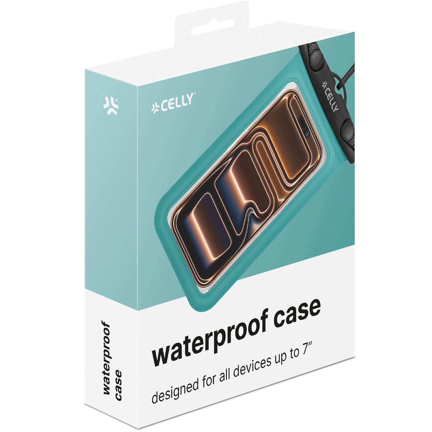 Waterproof Phone Pouch, IPX8, Up To 7 Inch, Turquoise