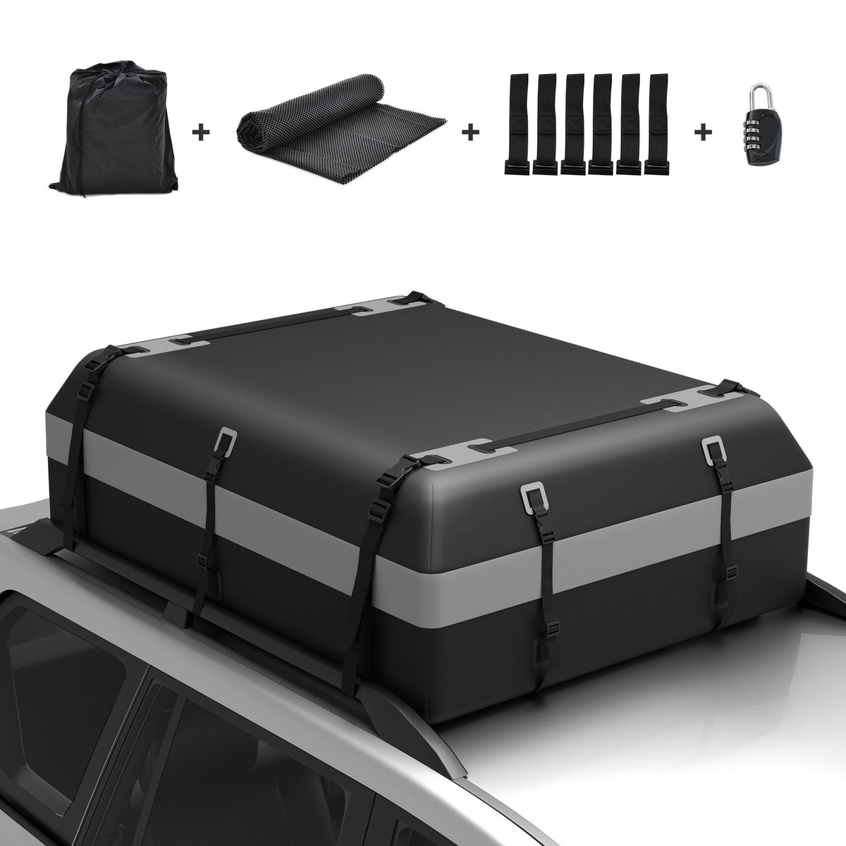 Waterproof Rooftop Cargo Carrier Bag, 600L, Lock