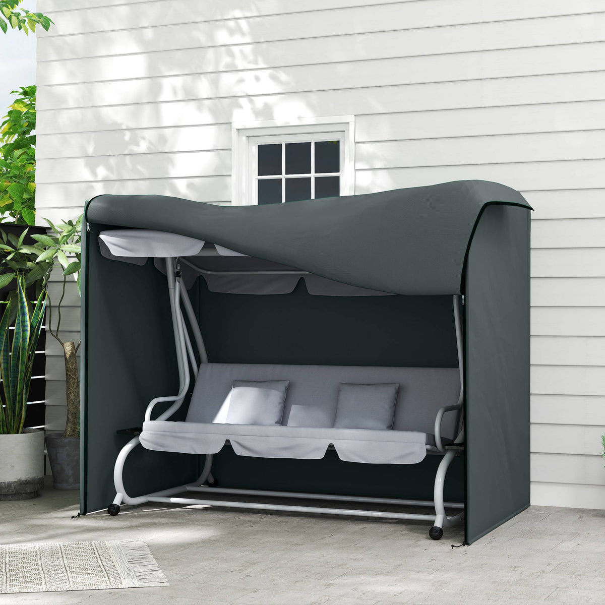 Waterproof Swing Cover, 3-Seater, Oxford Fabric, 220x125x172 cm