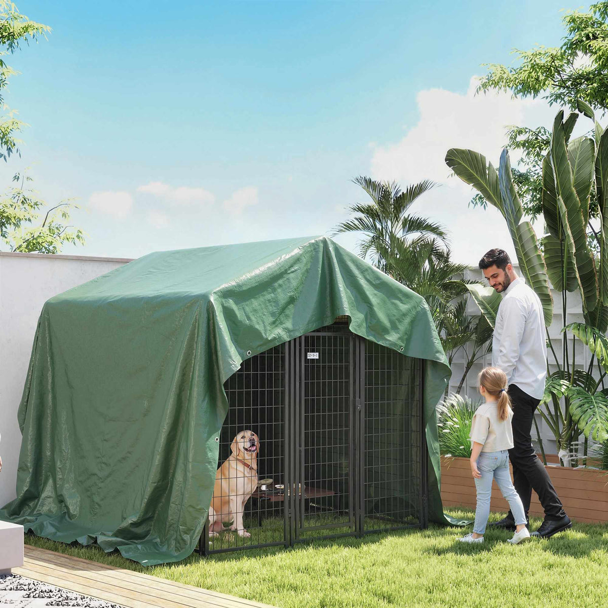 Waterproof Tarp 4x6m, Tear-Resistant, UV-Stable, Green