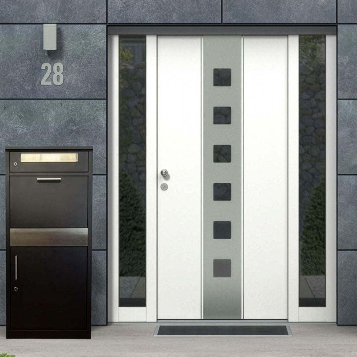Weatherproof Parcel Letterbox with Lockable Compartments