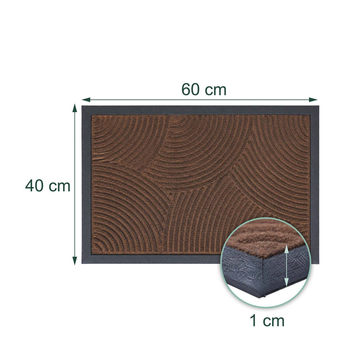 Weatherproof Polypropylene Doormat, 60 x 40 cm