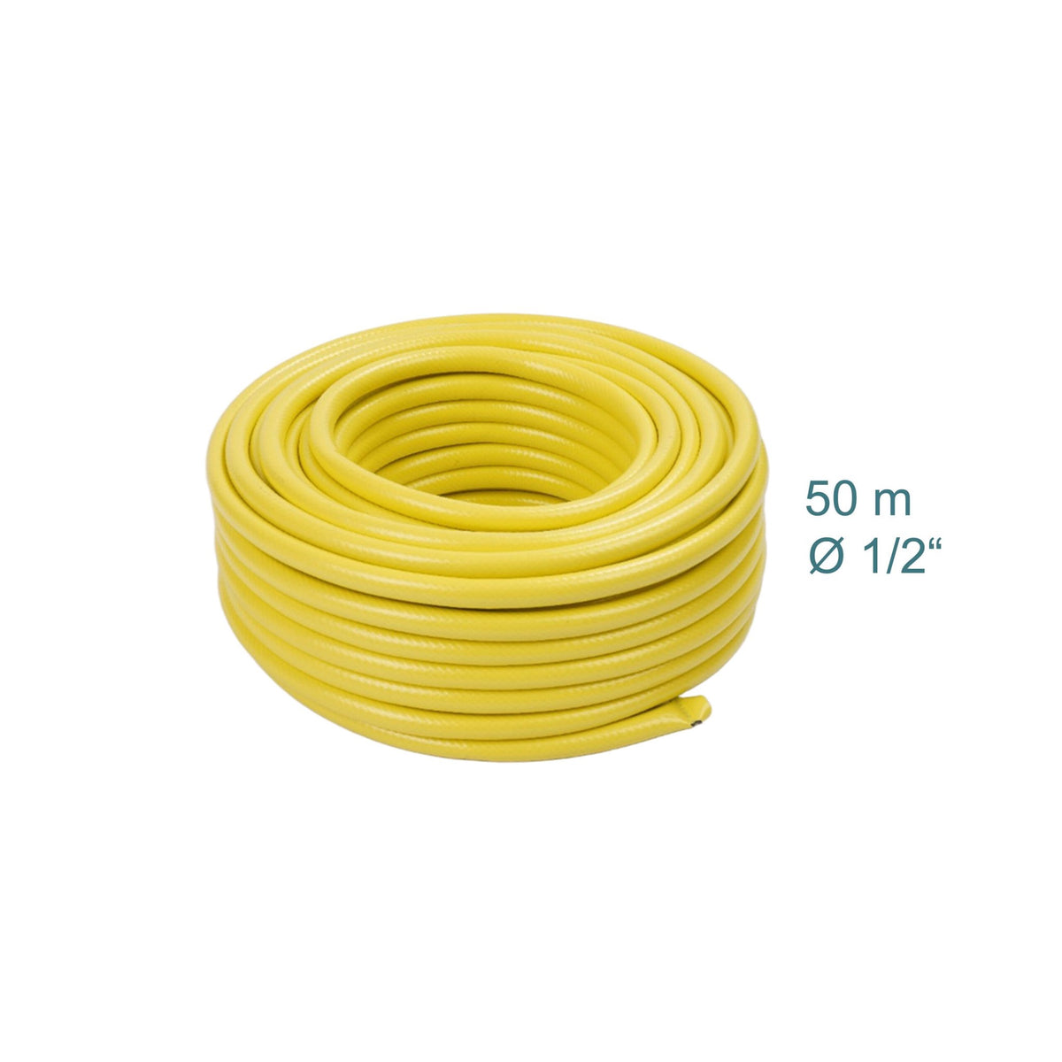 Weatherproof Yellow Garden Hose, UV-Resistant, 1/2 Inch Fittings