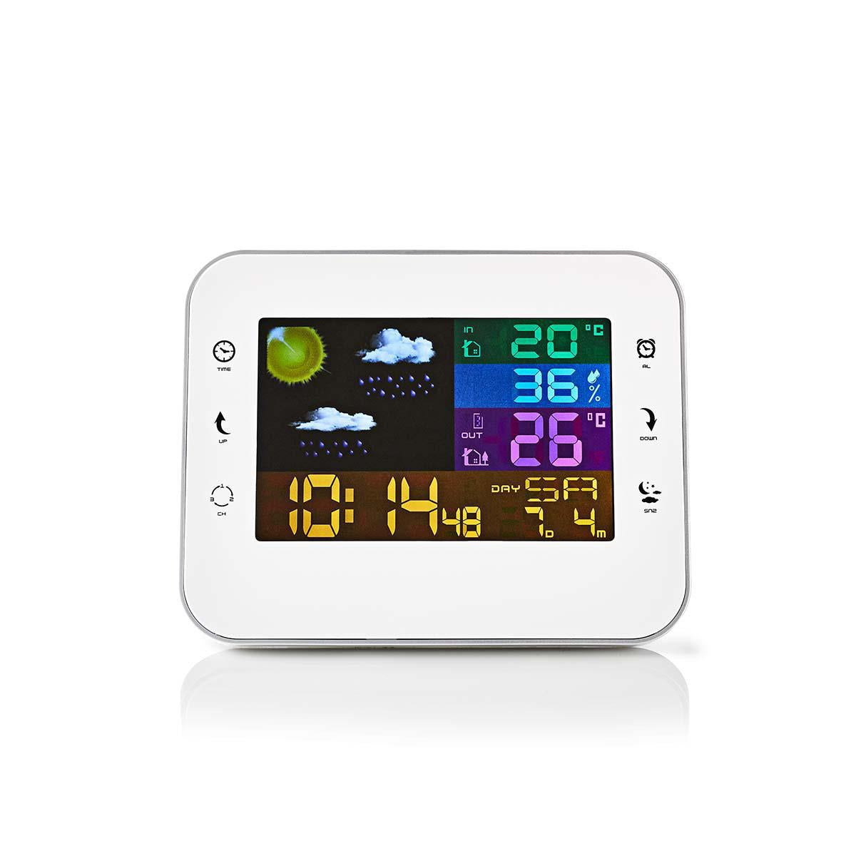 Weather station | Indoors & Outdoors | Including wireless weather sensor | Weather Forecast | Time display | Color LCD Display | Alarm clock function