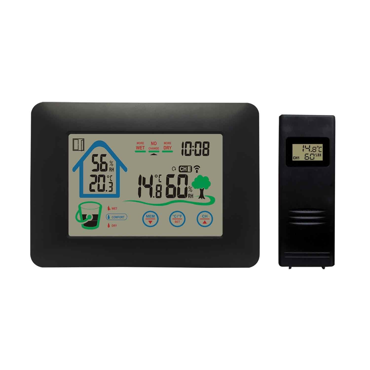 Weather station with clock
