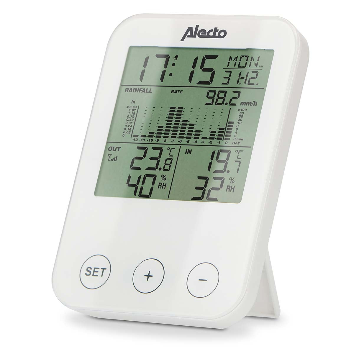 Weather station with wireless sensor Black / Grey
