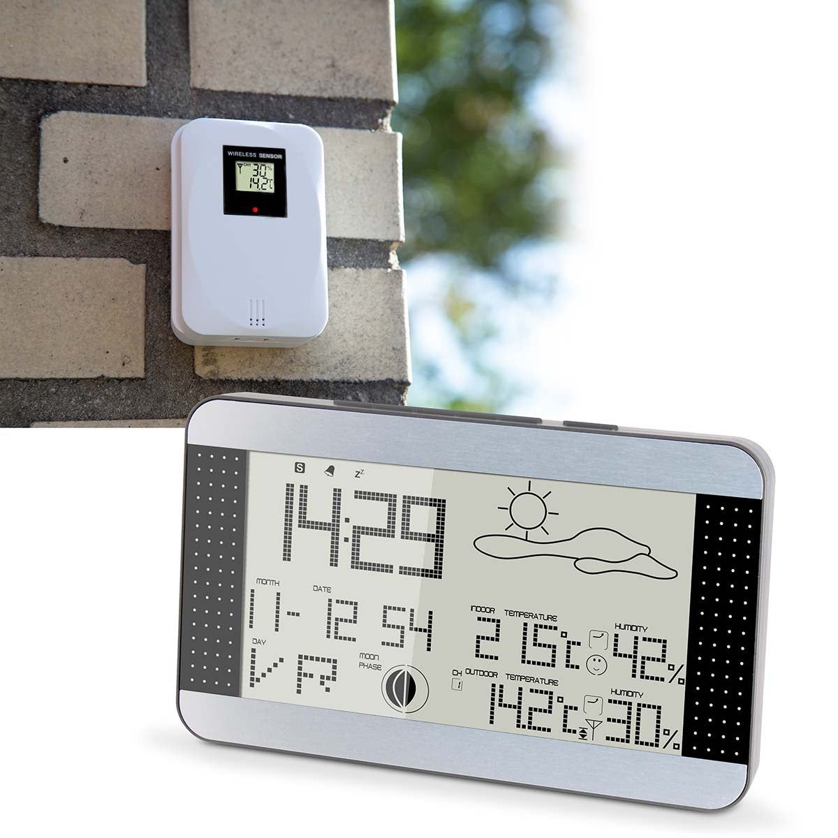 Weather station with wireless sensor Silver