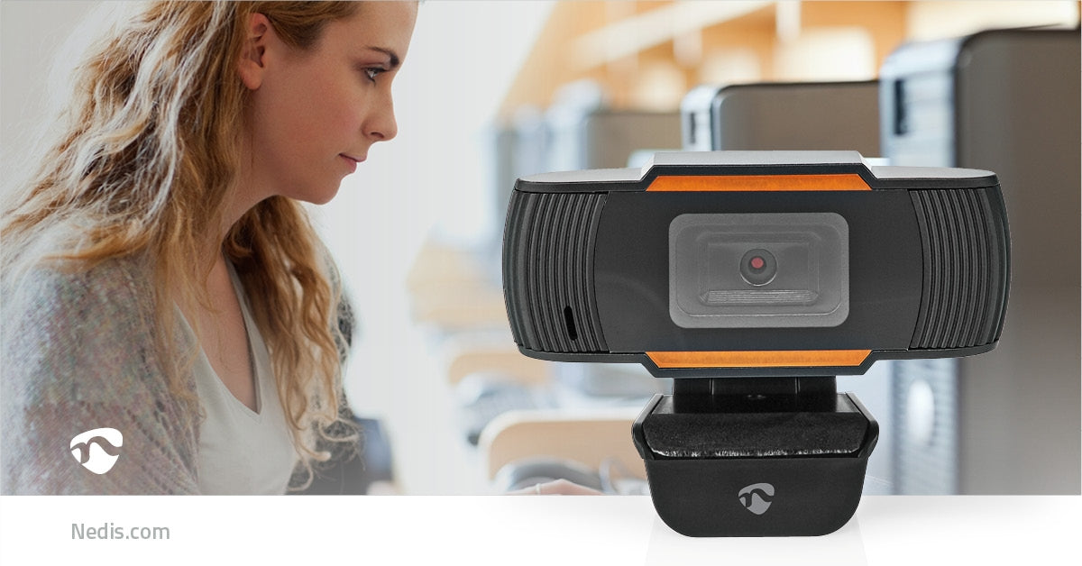 Webcam | Full HD@30fps | Fixed Focus | Built-in microphone | Black