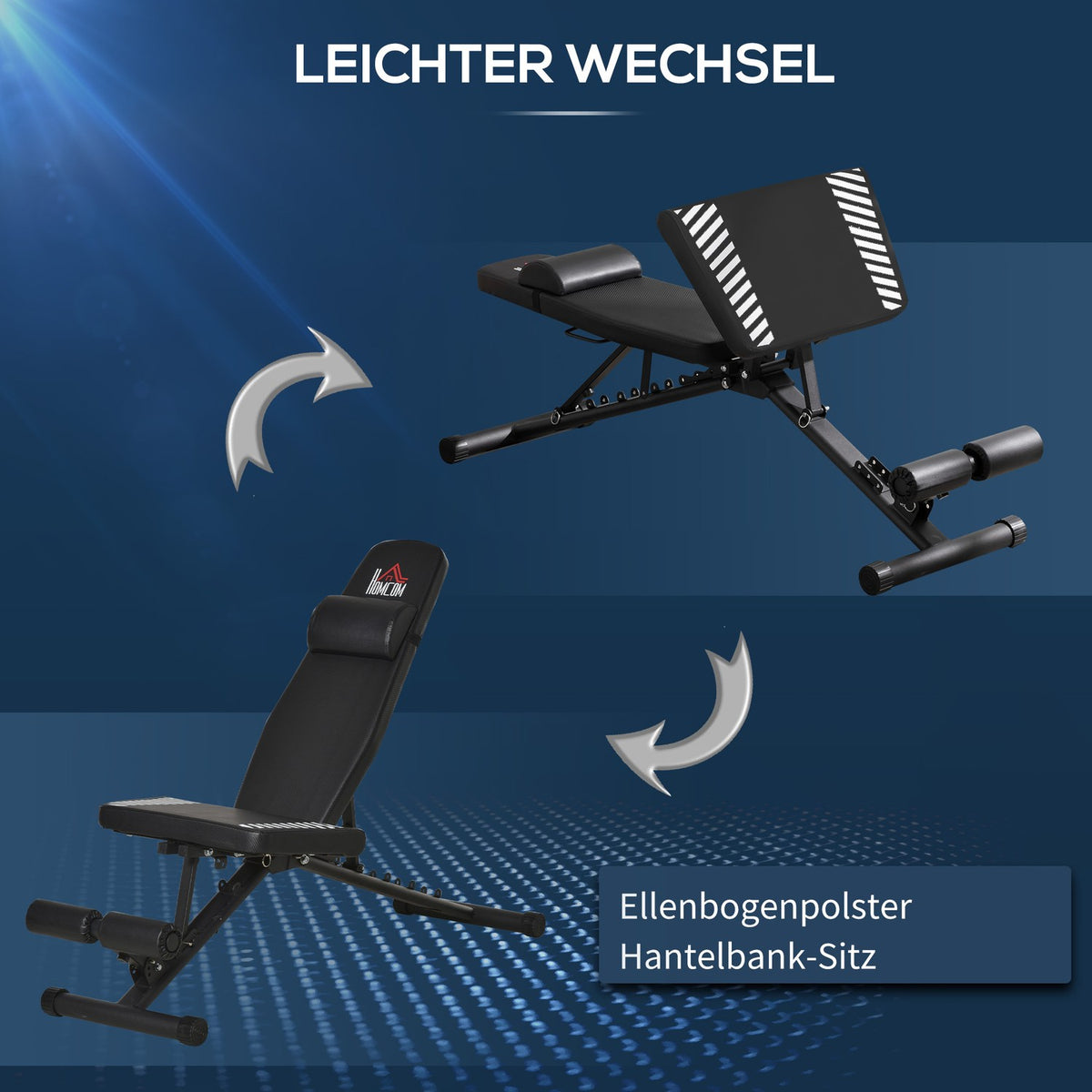 Weight Bench Folding Multifunctional Weight Bench Adjustable Sit Up Bench 6 Levels Leg Holder For Home Training