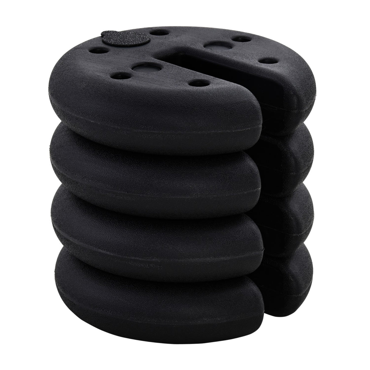Weight For Party Tent, Pavilion Weight Can Be Filled Up To 5 Kg, Hdpe Plastic, Black, Ø25X6Cm