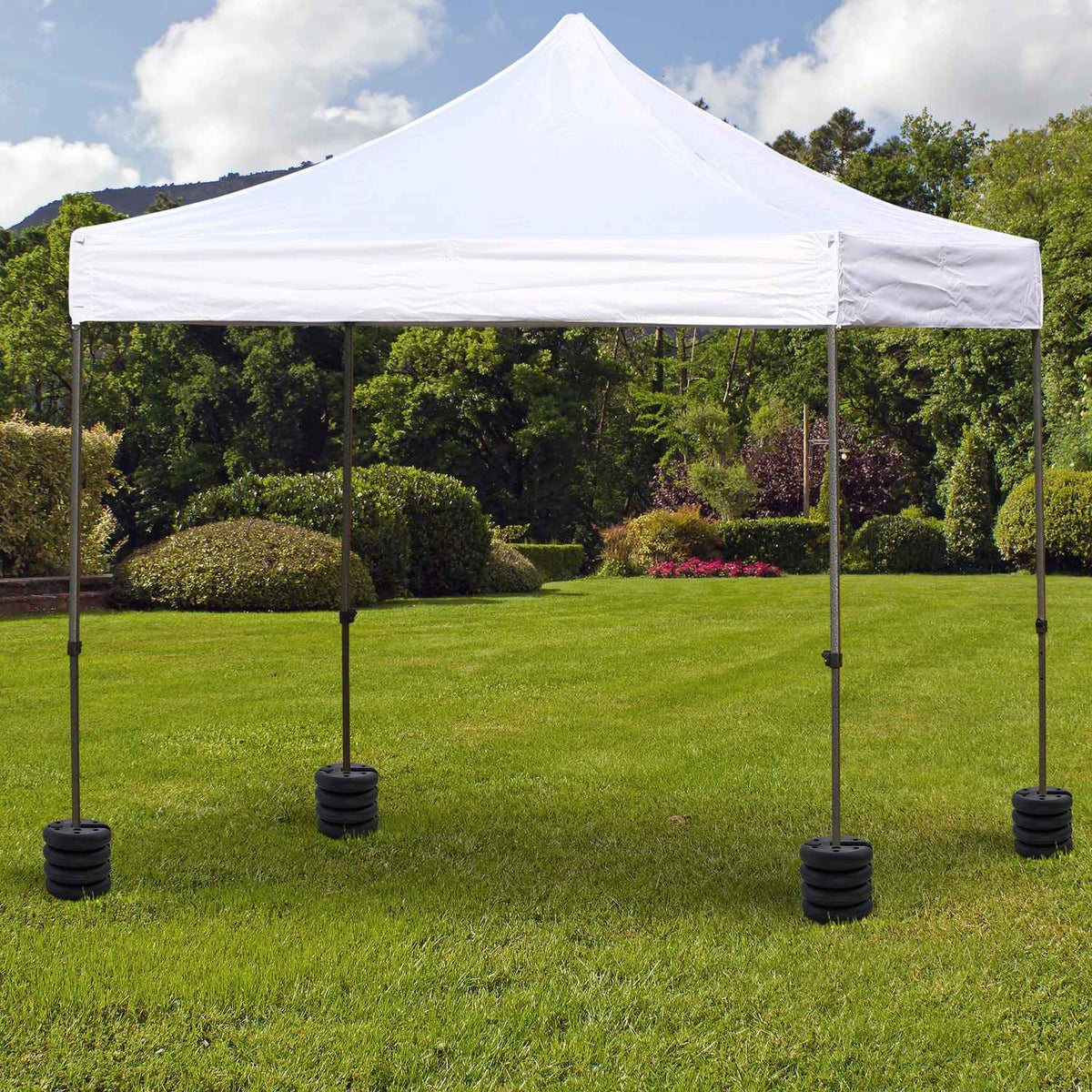 Weight For Party Tent, Pavilion Weight Can Be Filled Up To 5 Kg, Hdpe Plastic, Black, Ø25X6Cm