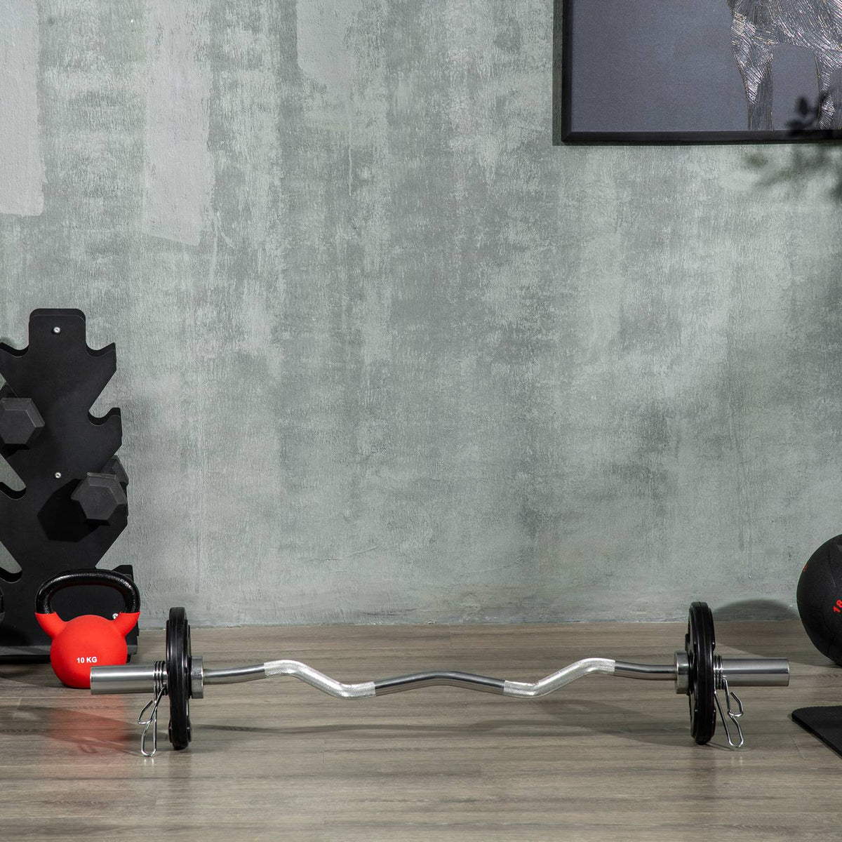 Weight Plates Set Of 2 Tri-Grip 2 X 5 Kg Rubberized Olympic Plates, Floor-Friendly, 5 Cm Bore, Three Handles, Strength Training