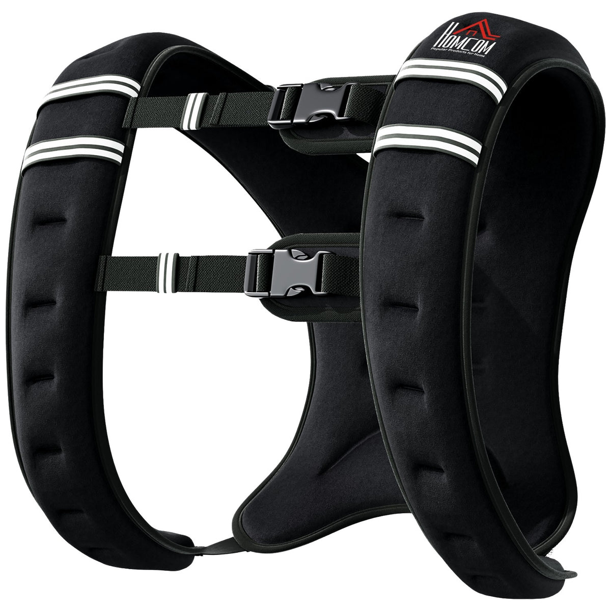 Weighted Vest 5 Kg Adjustable For Weight & Strength Training, Oxford Fabric, Metal Sand, Black, 40 X 35 Cm