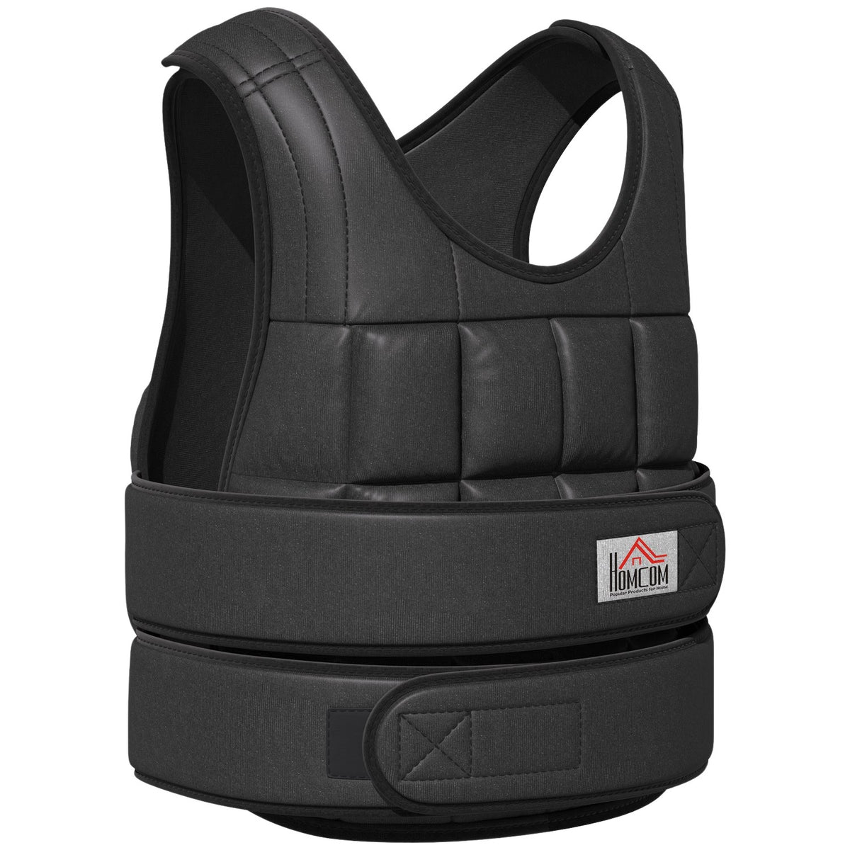 Weight vest 30 kg training vest with 35 weight bags, adjustable, strength training, Oxford metal, black, 60x50cm