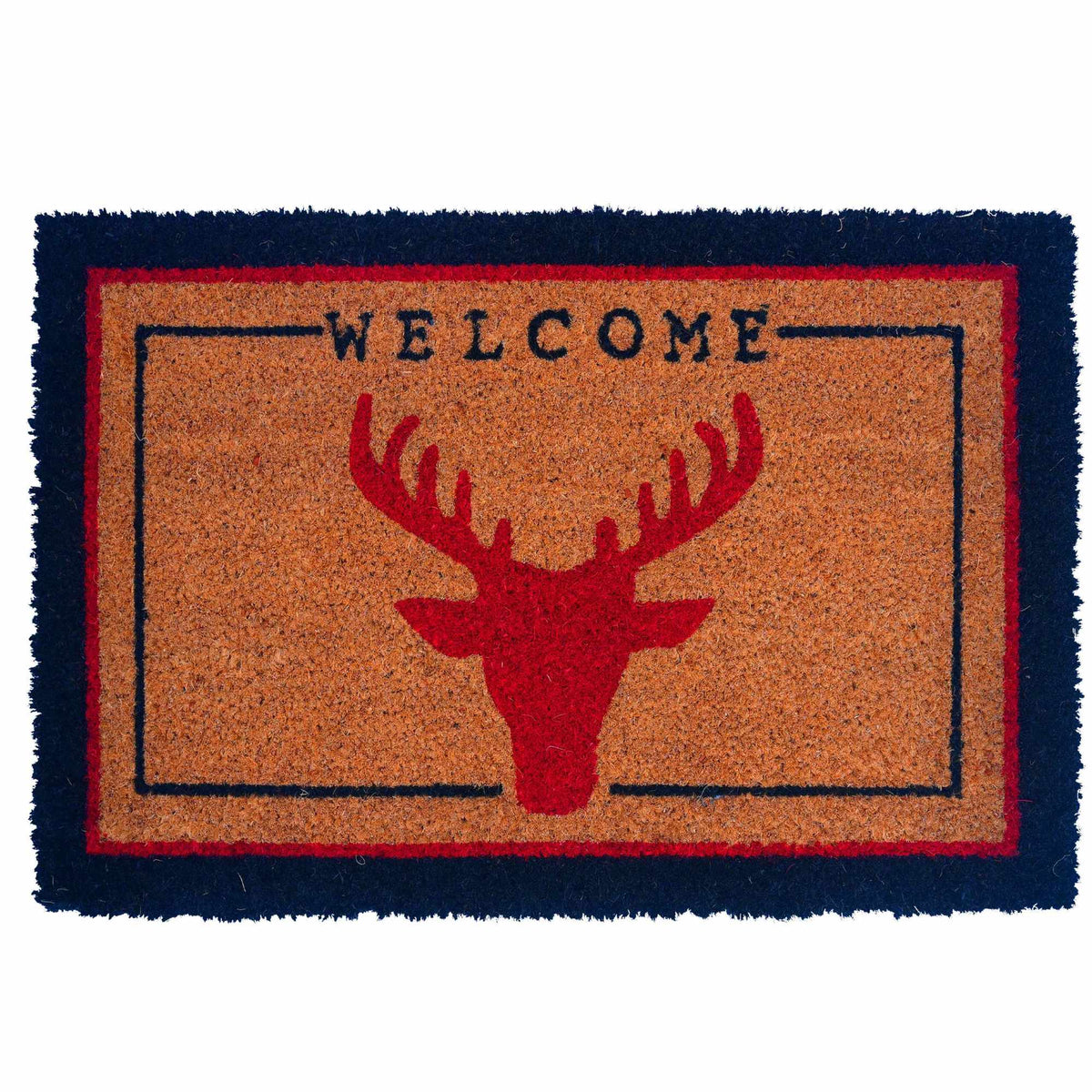 Welcome Coir Doormat, Non-Slip, 60x40 cm