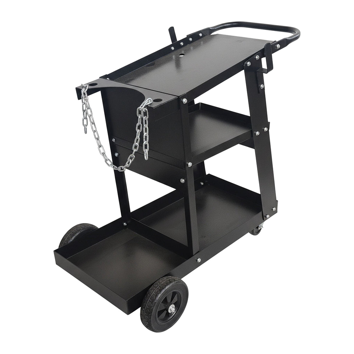 Welding Trolley with Gas-Bottle Platform and Shelves