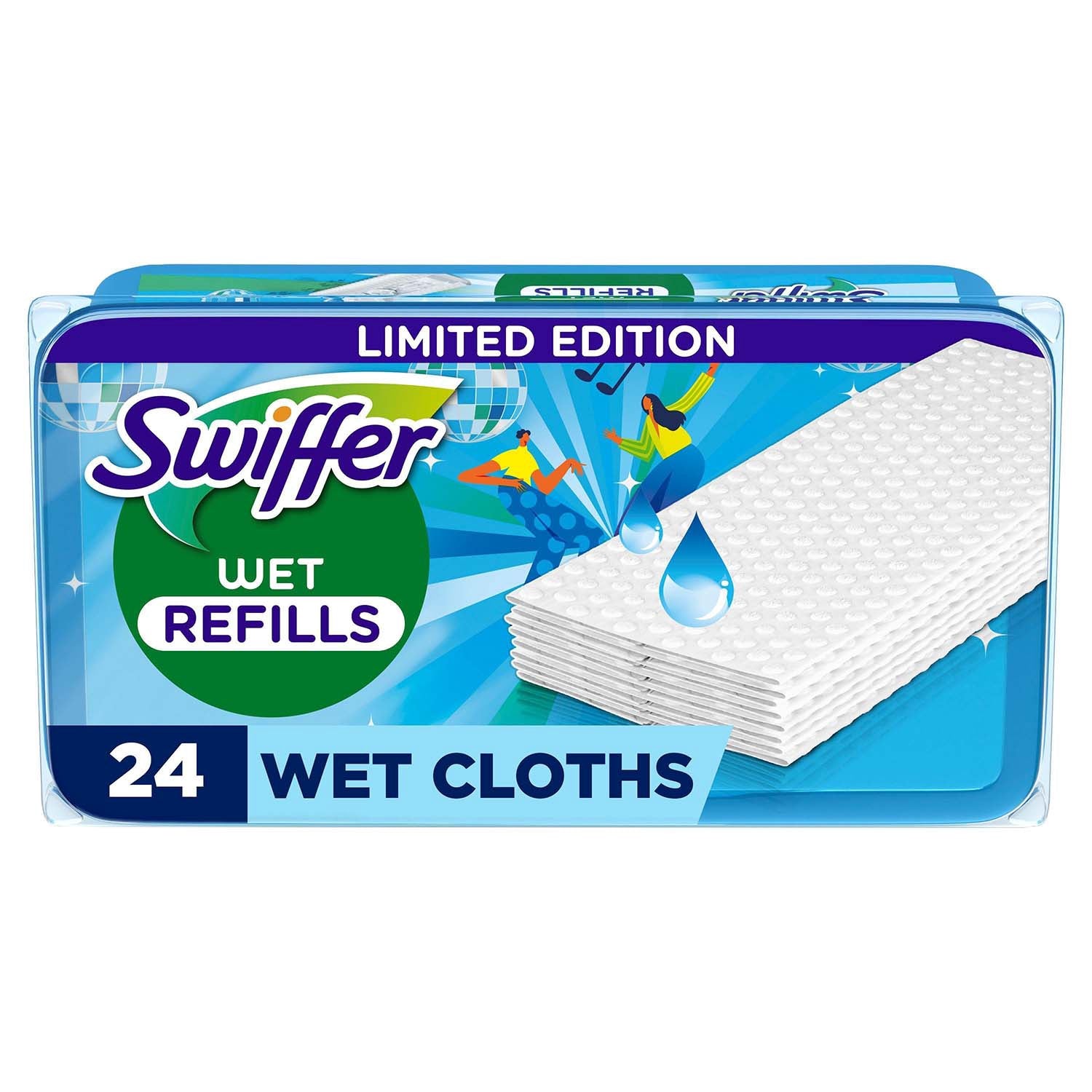 Wet Floor Cleaning Refills, Lemon Scent, 24 Pack