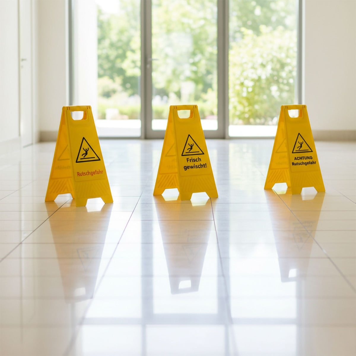 Wet Floor Signs, 2-Pack, Folding, Double-Sided