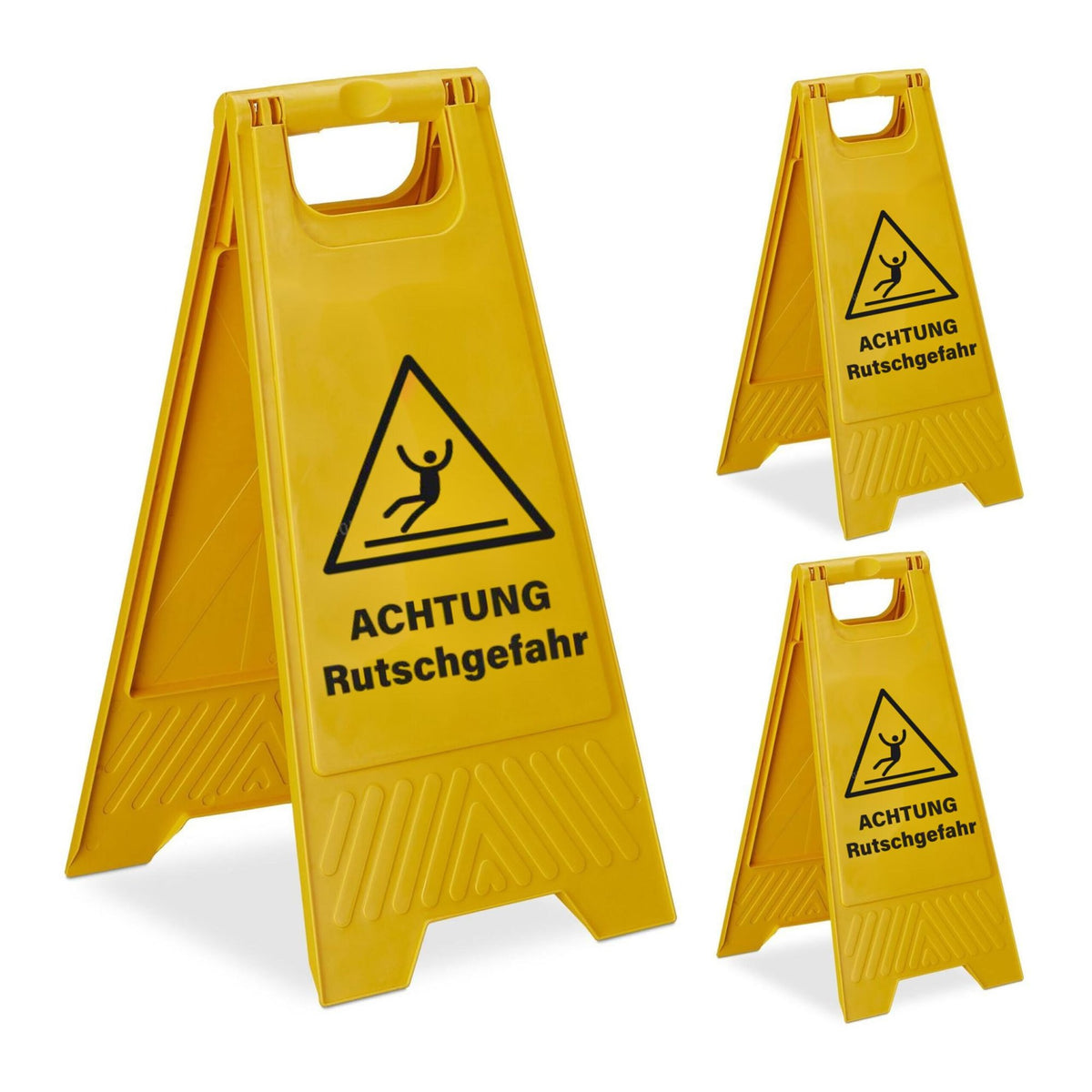 Wet Floor Warning Sign Set, Foldable, 3-Pack