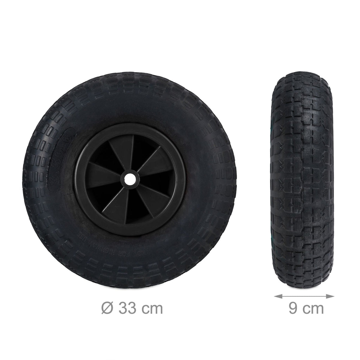 Wheelbarrow 3.50-6 with black profile