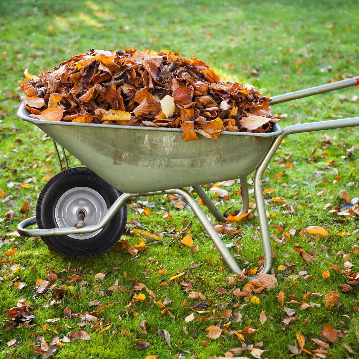 Wheelbarrow wheel made of solid rubber with axle