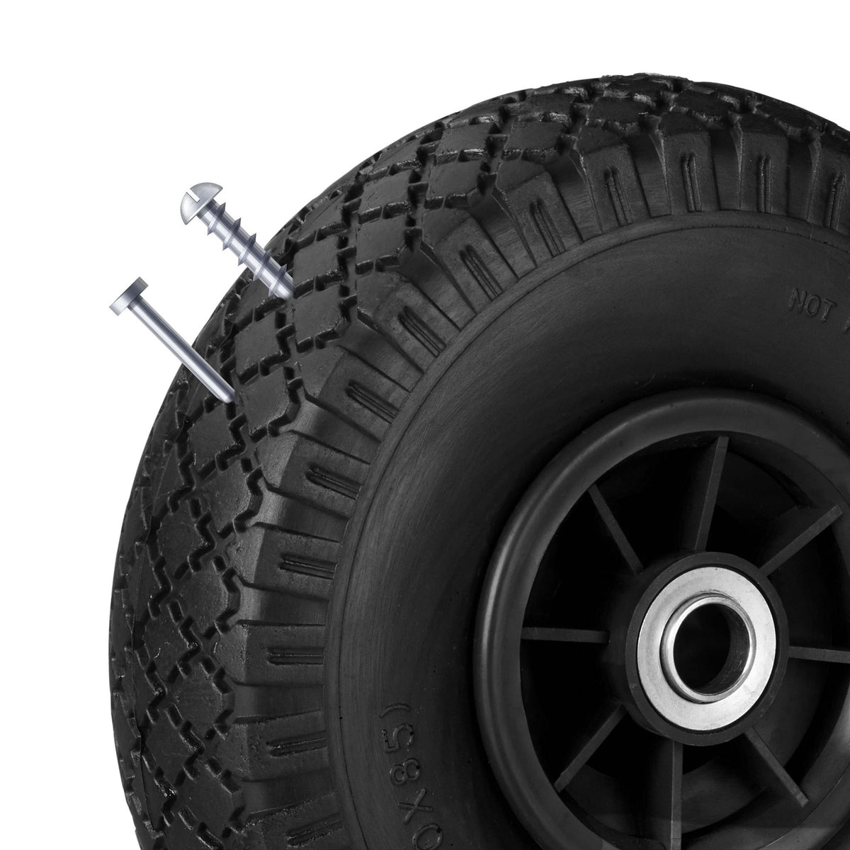 Wheelbarrow wheels PU rubber, 2 pcs.