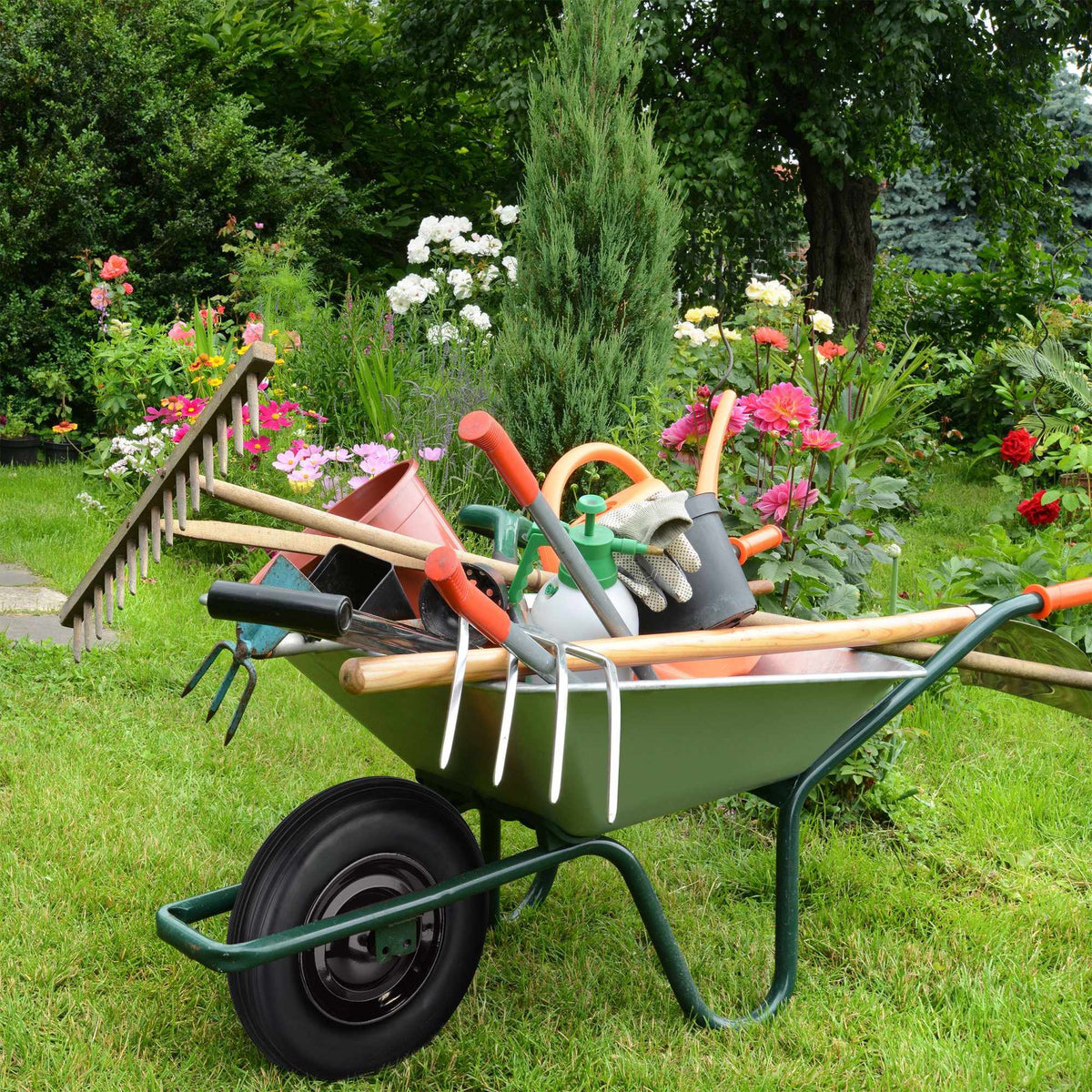 Wheel for wheelbarrow 3.50-8 with fixed axle
