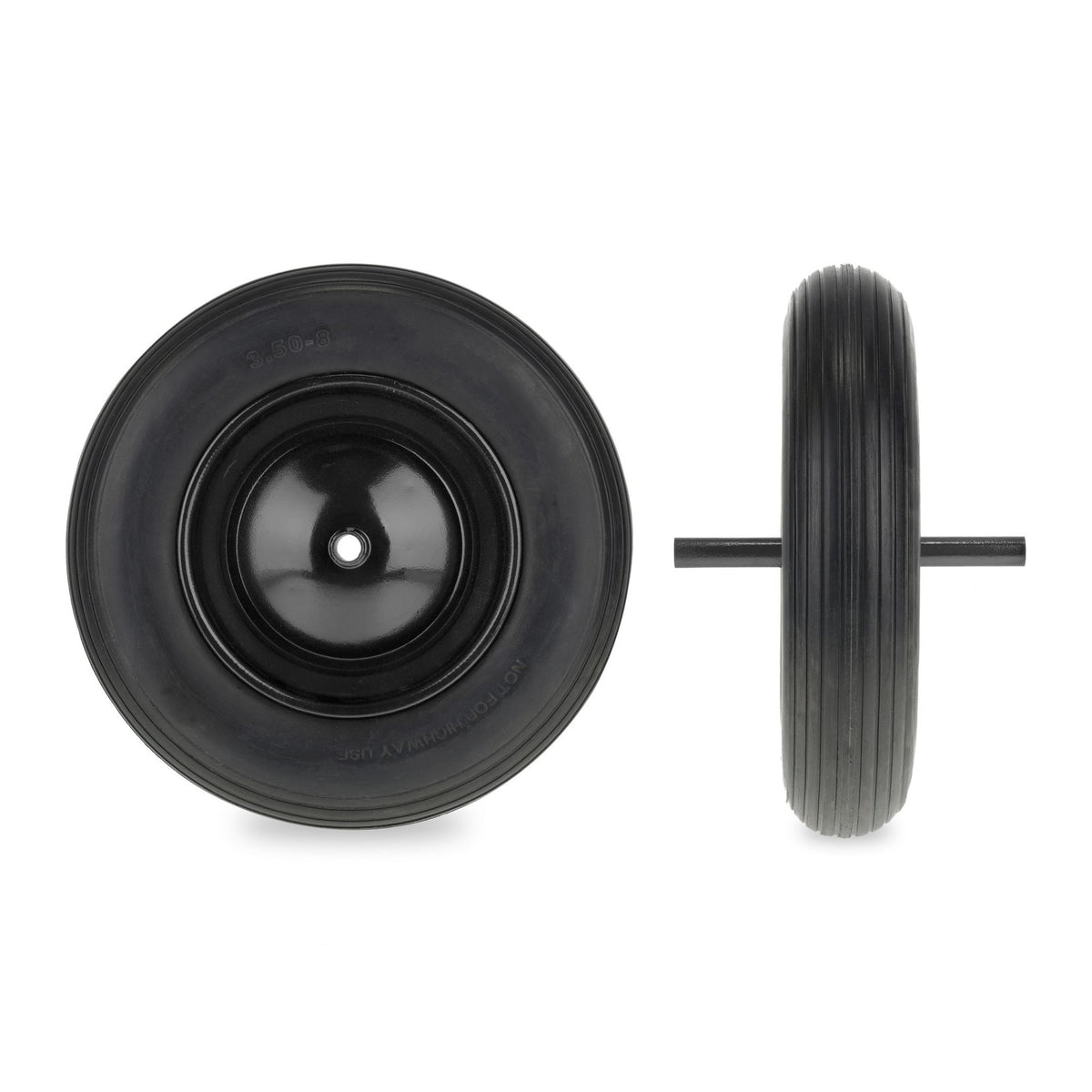 Wheel for wheelbarrow 3.50-8 with fixed axle